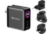 Ładowarka do laptopa - Sandberg Travel Charger PD140W Display - 441-72