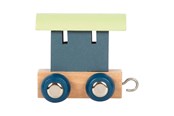 Zabawki drewniane - Small Foot - Wooden Letter Train Polar - Wagon Blue Green - 12 pieces - 12565-display12