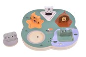 Puzzle - Small Foot - Wooden 3D Animal Sounds Puzzle Safari Drewniany - 12756