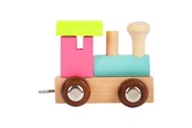 Zabawki drewniane - Small Foot - Wooden Letter Train Locomotive Colored - 12 pieces - 7894-display12