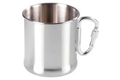 Sprzet turystyczny - Meva Stainless steel hiking mug with carabiner 270ml - 8590584572007