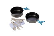 Sprzet turystyczny - Meva Tourist dishes with cutlery SET for 2 people. - 8595051206256