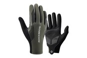 Akcesoria rowerowe - Rockbros 16110006002 shock-absorbing cycling gloves size M - green and black - Rockbros-16110006002