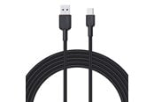 Kabel USB - Aukey CB-NAC1 USB-C Type-C Power Delivery PD 60W 3A 1m nylon - Black - CB-NAC1