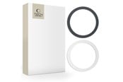 Telefon - Inne akcesoria - Tech-Protect MagMat MagSafe Universal Magnetic Ring - Black / Silver (2 pcs) - 9589046921544