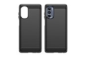 Telefon - Pokrowiec i etui - Hurtel Carbon Case for Motorola Moto G62 5G Flexible Silicone Carbon Cover Black - 9145576271766
