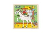 Puzzle - Astrid Lindgren Puzzle 16 Pcs Pippi Longstocking - Square Horse Drewniany - 8633