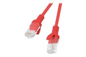 Kabel sieciowy - Lanberg patch cable - 50 cm - red RAL 3017 - Czerwony - 0.5m - PCU5-20CC-0050-R