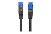Kabel sieciowy - Lanberg patch cable - 25 cm - black RAL 9004 - Czarny - 0.25m - PCF6A-10CC-0025-BK