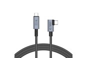 Kabel USB - Tech-Protect UltraBoost Max L USB-C 4.0 (Straight) / USB-C 4.0 (Angled) PD 240W 8K 40Gbps 1.5m Cable - Grey - 5906302309252