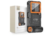 Telefon - Pokrowiec i etui - Tech-Protect Waterproof Case IPX8 Waterproof for Smartphones 4.7-6.7" - Black/Orange - 5906302310234