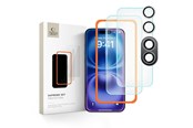 Telefon - szklo ochronne - Tech-Protect Supreme Set Tempered Glass for iPhone 16 - Clear (3 pcs) - 5906302310906