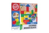 Klocki konstrukcyjne - Heros Blocks Coloured wooden blocks 50pcs compact - HE0002