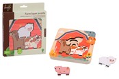 Zabawki drewniane - Jouéco Farm puzzle with layers - 263-80159