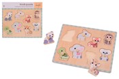 Zabawki drewniane - Jouéco The Wildies Family knobpuzzle - 263-80132