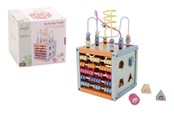 Zabawki drewniane - Jouéco The Wildies Family Activity cube - 263-80113