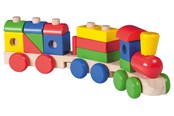 Zabawki drewniane - Jouéco Stacking train - 263-80007