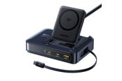 Telefon - Adapter i Ladowarka - Baseus Nomos NH21 Qi2 160W 4-in-1 Wireless Charging Station with Retractable Cable - Black - E0121700