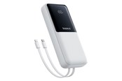 Powerbank - Baseus Lipow 20000mAh 22.5W Powerbank with two built-in cables with additional Simple USB-A - USB-C 3A 20cm cable - white Powerbank - Biały - 20000 mAh - P10079102213-00