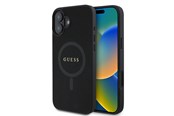 Telefon - Pokrowiec i etui - GUESS Saffiano Classic Logo MagSafe case for iPhone 16 - black - 3666339342401
