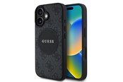 Telefon - Pokrowiec i etui - GUESS 4G Circle Classic Logo MagSafe case for iPhone 16 - black - 3666339426323