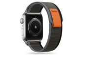 Smartwatch - akcesoria - Tech-Protect Nylon Strap for Apple Watch 4 / 5 / 6 / 7 / 8 / 9 / SE / Ultra 1 / 2 (42/44/45/49 mm) - Black & Orange - 9490713929742