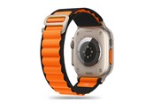 Smartwatch - akcesoria - Tech-Protect Nylon Pro Strap for Apple Watch 4 / 5 / 6 / 7 / 8 / 9 / SE / Ultra 1 / 2 (42 / 44 / 45 / 49 mm) - Black & Orange - 9490713930250