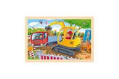 Puzzle - Goki Wooden Jigsaw Puzzle Excavator 24pcs. Drewniany - 57338