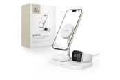 Telefon - Adapter i Ladowarka - Tech-Protect QI15W-A22 Inductive MagSafe Charger with 3in1 MagSafe Stand for Smartphone / Apple Watch / AirPods - White - 9490713930977