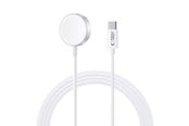 Telefon - Adapter i Ladowarka - Tech-Protect  UltraBoost Inductive Magnetic Charger with USB-C Connector for Apple Watch 1.2m - White - 9490713932704