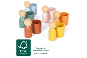 Zabawki dla niemowlat - Small Foot - Wooden Montessori Sorting Cup with Figures - 12813