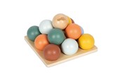 Zabawki dla niemowlat - Small Foot - Wooden Montessori Ball Sorting Game - 12815