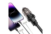 Telefon - Adapter i Ladowarka - Tech-Protect CC30W Car Charger USB-C PD 30W / USB-A QC 3.0 - Black - 9490713933794