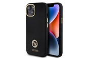 Telefon - Pokrowiec i etui - GUESS Silicone Logo Strass 4G Case for iPhone 15 - Black - 3666339148485
