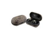 Słuchawki, zestaw słuchawkowy - GUESS 4G Metal Bluetooth headphones with ENC docking station - brown - 3666339220846