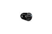 Telefon - Adapter i Ladowarka - Puro Mini 30W Power Delivery 2 x USB-C Car Charger - Black - FCMCHUSBCC30WBLK