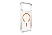 Telefon - Pokrowiec i etui - Puro Lite Mag TPU+PC Case Compatible with MagSafe for iPhone 17 Pro Max - Transparent with Orange Ring - PUIPC17P69LITEMORA