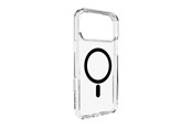 Telefon - Pokrowiec i etui - Puro Lite Mag TPU+PC Case Compatible with MagSafe for iPhone 17 Pro - Transparent with Black Ring - PUIPC17P63LITEMBLK