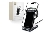 Telefon - Adapter i Ladowarka - Tech-Protect QI15W-A26 Inductive Charger 15W 3in1 for Smartphone / Headphones / Apple Watch - Black - 9490713934487