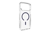 Telefon - Pokrowiec i etui - Puro Lite Mag TPU+PC Case Compatible with MagSafe for iPhone 17 Pro Max - Transparent with Blue Ring - PUIPC17P69LITEMDKBL