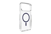 Telefon - Pokrowiec i etui - Puro Lite Mag TPU+PC Case Compatible with MagSafe for iPhone 17 Pro - Transparent with Blue Ring - PUIPC17P63LITEMDKBL