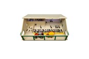 Zabawki drewniane - Kids Globe Cubicle House Wood With Milking Unit 1:32 - 610495