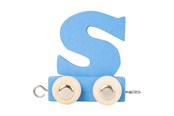 Zabawki drewniane - Small Foot - Wooden Letter Train Blue - S - 12 pieces - 10369-display12