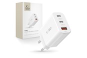 Telefon - Adapter i Ladowarka - Tech-Protect NC30W AC Charger 2x USB-C PD 30W / USB-A QC 3.0 - White - 9490713935262