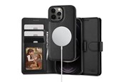 Telefon - Pokrowiec i etui - Tech-Protect Wallet MagSafe Case for iPhone 12 / 12 Pro - Black - 9490713935699