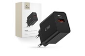 Telefon - Adapter i Ladowarka - Tech-Protect NC30W Mains Charger USB-C PD 30W / USB-A QC 3.0 - Black - 9490713935187