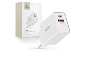 Telefon - Adapter i Ladowarka - Tech-Protect NC30W Mains Charger USB-C PD 30W / USB-A QC 3.0 - White - 9490713935194