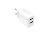 Telefon - Adapter i Ladowarka - Puro PROLITE 10W 2x USB-A Wall Charger - White - PUTC2USBA10WDYWHI