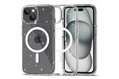 Telefon - Pokrowiec i etui - Tech-Protect FlexAir Hybrid MagSafe Case for iPhone 15 - Clear Glitter - 9490713936313