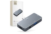 USB hub - Tech-Protect HUB V6 4in1 USB-C - USB-A 3.0 / USB-C PD100W / HDMI / mini jack 3.5mm - grey USB hub - 4 - USB 3.0 - Szary - 9490713931585